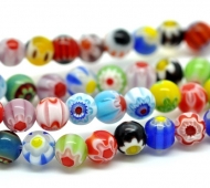 1 TIRA DE 60 BOLAS CRISTAL MILFLORES 6mm