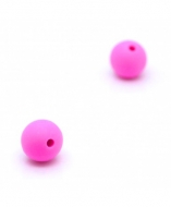 5 Bolas de Silicona Fuxia 8mm