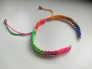 Pulsera semiacabada ajustable macram 5mm multicolor con acero