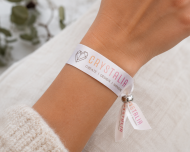 Pulsera de tela 100% PERSONALIZADA con cierre met�lico embolsada a granel