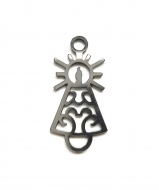 1 Conector virgen del pilar filigrana acero inoxidable 24x12mm