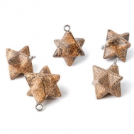 Colgante de Jaspe Paisaje natural Estrella Merkaba