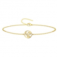 Pulsera cadena Trisquel,  Acero Dorado