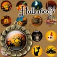 LMINA CON 30 IMGENES 30x30mm Halloween