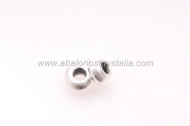 10 ABALORIOS ARANDELA PLATA ANTIGUA 8x3mm (INT.3mm)