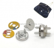 CIERRE MAGNÉTICO REDONDO BOLSO / MONEDERO PLATA ANTIGUA 14mm
