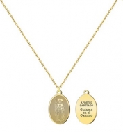 Colgante con cadena Santiago Apostol, Guame en el camino, Acero Dorado
