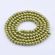 TIRA DE PERLAS DE CRISTAL 6mm (140 unidades) KAKI CLARO