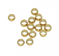 15 Arandelas chafas acero inoxidable dorado (Int. 2.5mm)
