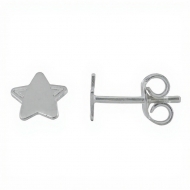 Pendientes mini estrella en Plata 925  6 mm