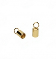 Capuch�n con anilla acero dorado con interior de 3 mm (18 uds aprox.)