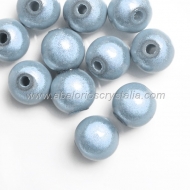 10 BOLAS ACRLICAS EFECTO MIRACLE GRIS AZULADO 8x8x8mm