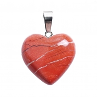 1 COLGANTE CORAZN JASPE ROJO 20mm