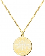 Colgante Tetragramaton Acero color Dorado 16x16mm