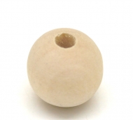 10 BOLAS DE MADERA NATURAL 16mm