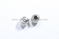 30 BOLAS ESPACIADORAS CORRUGADAS PLATA ANTIGUA 6mm