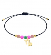 Pulsera Zodiaco con abalorios de piedra. Capricornio