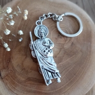 Llavero Apostol Santiago plata antigua