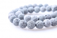 TIRA DE BOLAS DE LAVA GRIS 10mm