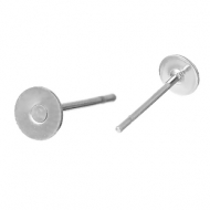 30 PENDIENTES PALILLO CON DISCO DE 4MM ACERO INOXIDABLE