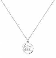 Colgante con cadena Puerta de Alcal, Acero Plateado