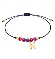 Pulsera Zodiaco con abalorios de piedra. G�minis