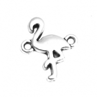 10 CONECTORES Flamenco PLATA ANTIGUA 16x14mm