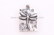 5 COLGANTES LIB�LULA fly... PLATA ANTIGUA 20.5x12.7mm
