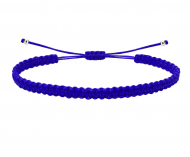 Pulsera ajustable macram� azul el�ctrico con acero