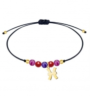 Pulsera Zodiaco con abalorios de piedra. Piscis
