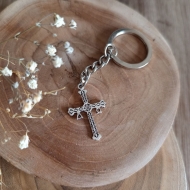 Llavero Cruz de la Victoria plata antigua