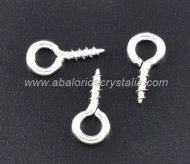 50 MINI ALCAYATAS O CANCAMOS PLATEADAS 8x4mm