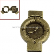 CIERRE PASO PLANO IMN BRONCE FORMA RELOJ (Paso 10x2mm)