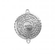 CHAPA CONECTORA PLATA ANTIGUA Ave Mara 40x32mm
