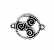 5 CONECTORES TRISQUEL PLATA ANTIGUA 20x28mm