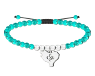 Pulsera turquesa Mapa Euskal Herria Plateado