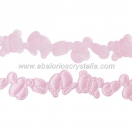 1 METRO DE CINTA DE RASO MOTIVOS INFANTILES ROSA 18mm