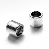 10 abalorios tubo 7x6mm (int. 4.5mm)