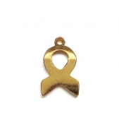 1 Colgante lazo solidario acero inoxidable dorado 14x9mm