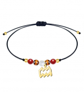 Pulsera Zodiaco con abalorios de piedra. Acuario