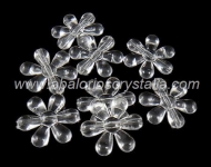 5 FLORES ACRLICAS TRANSPARENTES 23.5x21.5x5mm