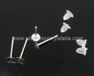 Traseras topes silicona flor X 50 UNIDADES 5 x 3 mm traslúcidos para  pendientes