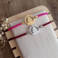 Pulsera Nuestra Se�ora del Roc�o trono en acero (Plateado o Dorado)