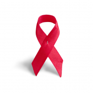 Lazo solidario rojo con imperdible metlico