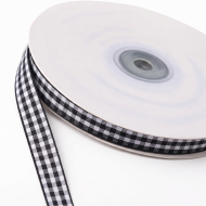 1 Bobina 40 metros cinta de vichy cuadros peque�os negro y blanco 10mm