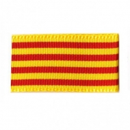 1 metro de cinta bandera senyera / señera Catalunya Aragón doble cara 12mm