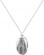 Collar con colgante medalla Virgen del Roco acero inoxidable