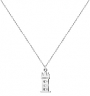 Colgante con cadena de la Giralda de Sevilla, Acero Plateado